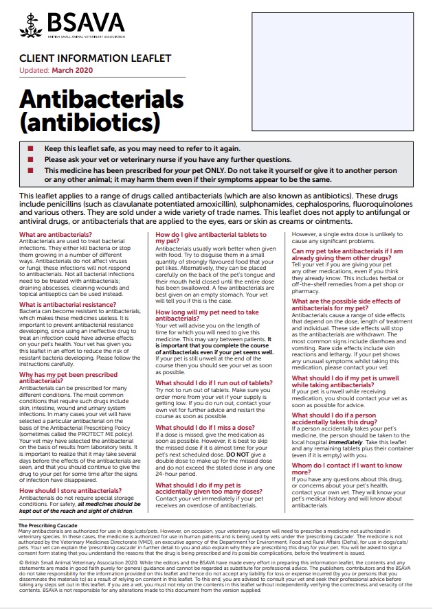 Antibacterials (Antibiotics)